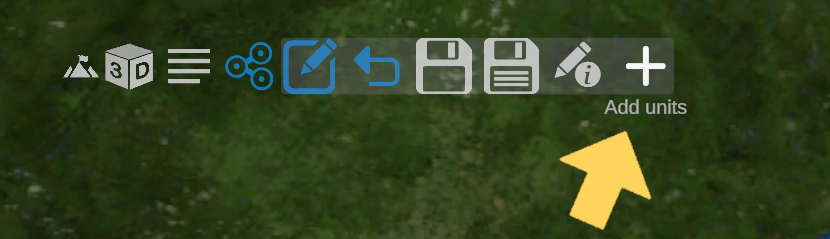 The Add units button on the edit toolbar